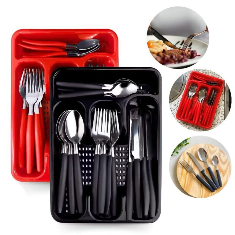 Jogo De Talheres Premium Inox Com 25 Peças + Supo