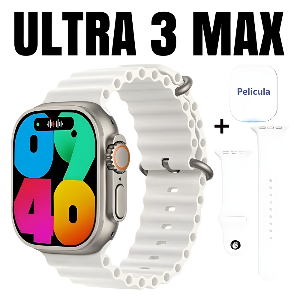Ganhe BrindeYOUMI CEYY Smartwatch Ultra 3 max Série 10 Super Amoled Prova DÁgua Lançamento Novo 49 m