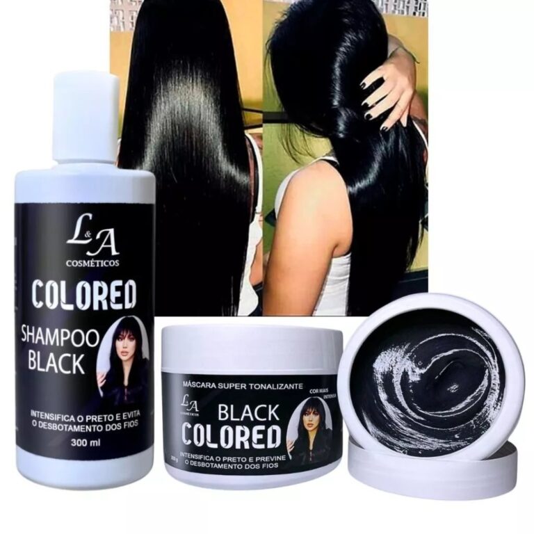 Kit Shampoo + Máscara Tonalizante Preto Intenso &