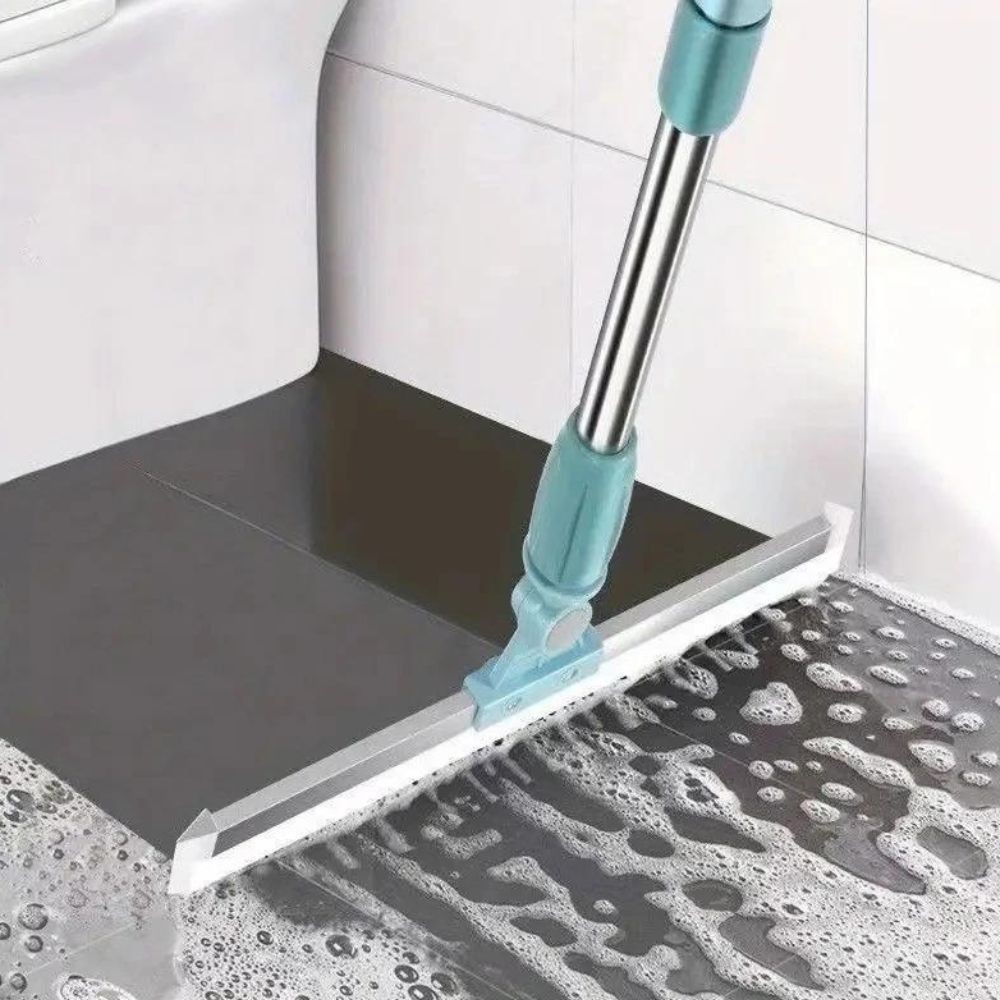 Rodo de Silicone Multiuso 2 em 1  Vassoura e Limpador de Vidros para Uso Seco e Molhado