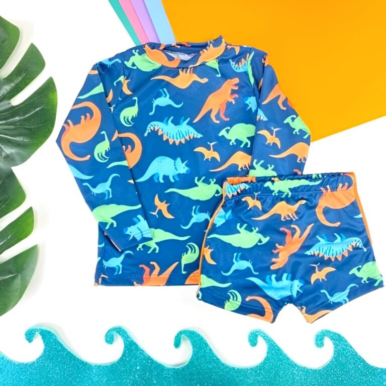 Conjuntinho Infantil Menino Blusa + Sunga Proteç