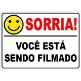 5 Placa Advertência Sorria Você Está Sendo Film