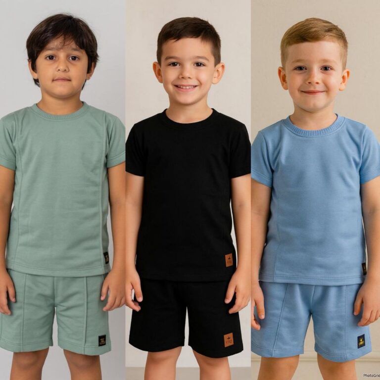 Conjunto infantil masculino basico menino estiloso