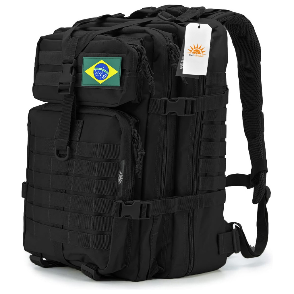 Mochila Militar Tática Impermeável Grande 50l,Mochila de Viagem,Masculina Feminina Assault