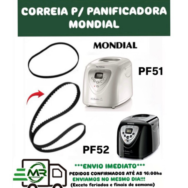 CORREIA PARA PANIFICADORA MONDIAL PF51/PF52