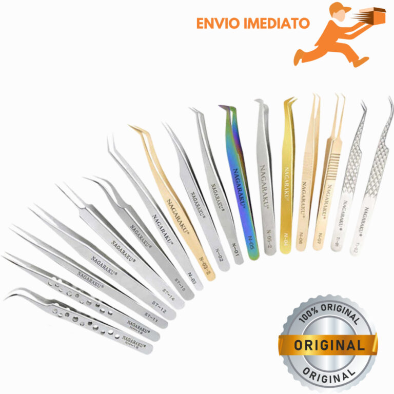 Pinça De Aço Inoxidável NAGARAKU Com Curva Reta