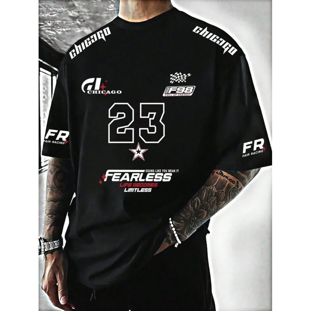 Camiseta Chicago 23 fair Racing Corrida Algodão Lançamento