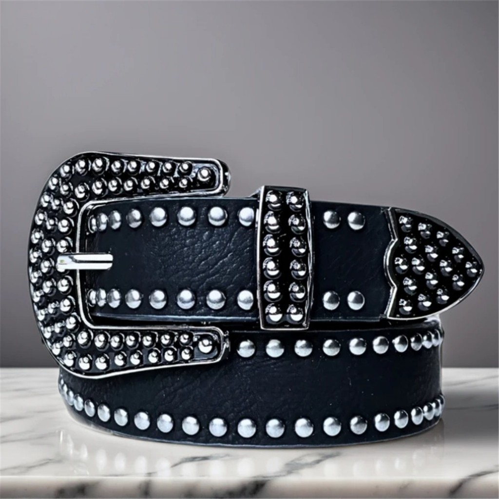 Cinto Feminino Com Tachas  Cinto Country Moda Para Rock Balada Festival