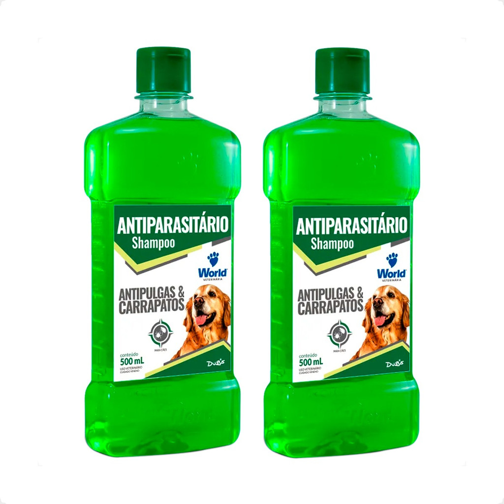 Kit 2 Shampoo Antiparasitário World – 500ml