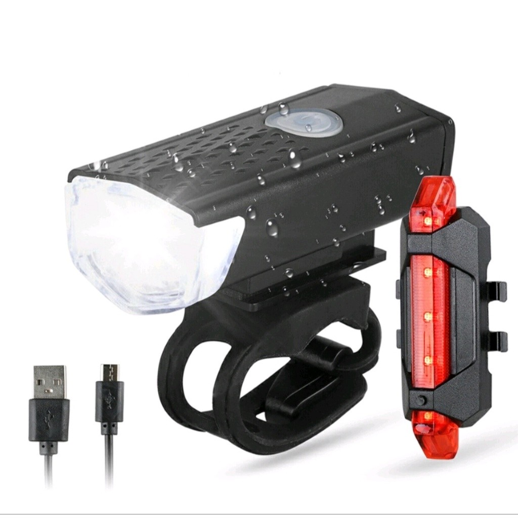 Kit Farol e Lanterna para Bicicleta | LED Ultra Brilhante à Prova dÁgua | Segurança Noturna