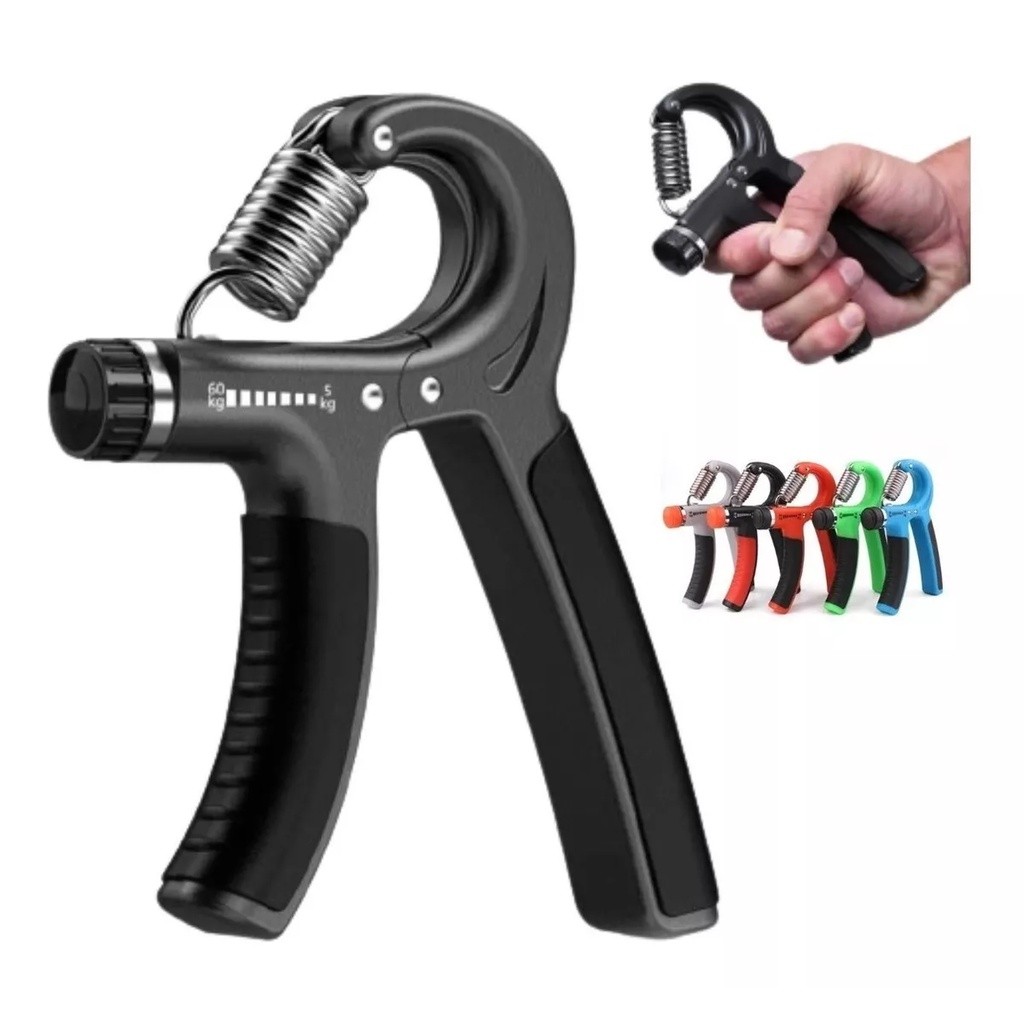Hand Grip Flexor de Punho com Mola Ajustável 5kg a 60kg | Exercício Antebraço, Mãos e Dedos