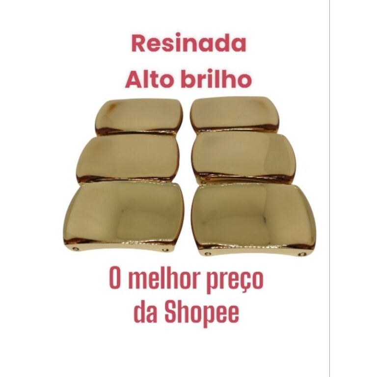 fivela resinada dourada alto brilho MB/EB