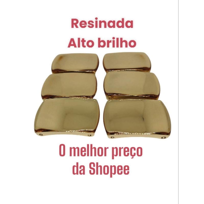 fivela resinada dourada alto brilho MB/EB