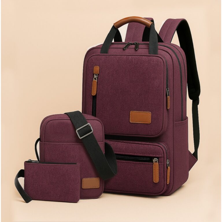 Kit Mochila Masculina Feminina com Bolsa e Estojo 