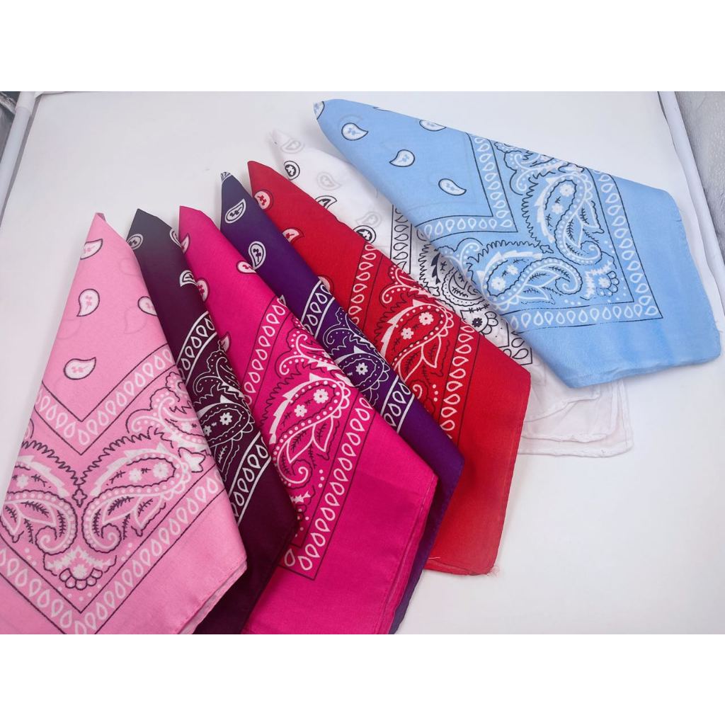 Kit 12 Bandanas Lenço Estampada – Moda Rock – Poliéster