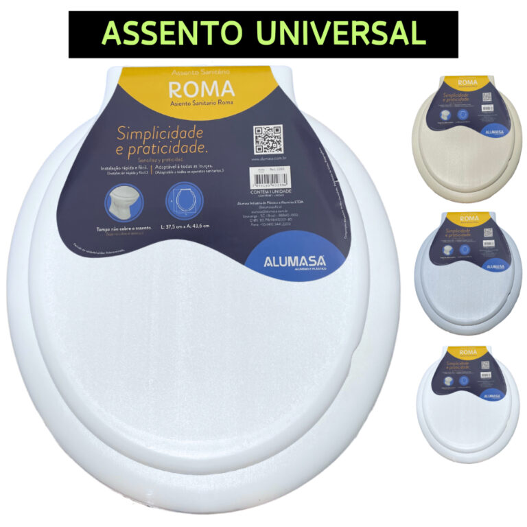 Assento Sanitário Roma Alumasa Oval Tampa de Vaso