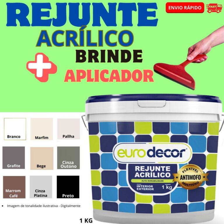 Rejunte Acrílico 1KG Ou 5KG Impermeável Banheiro