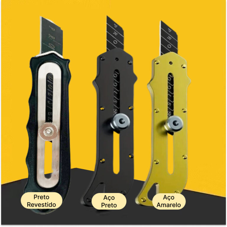 Estilete Profissional em Aço Metal Ferramenta Mul