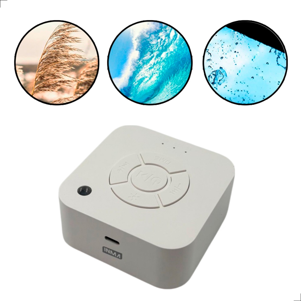 Máquina de ruído branco Som noturno para crianças Sono e Relaxamento do Bebê 9 Sons Bateria Led USB