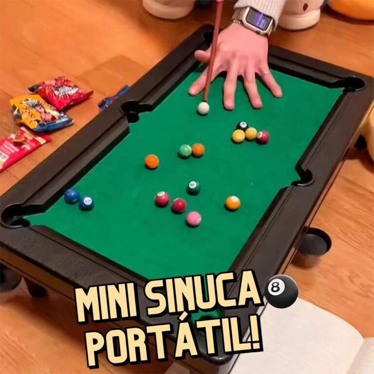 Mesinha De Sinuca Portátil Pequena e Leve De Brin