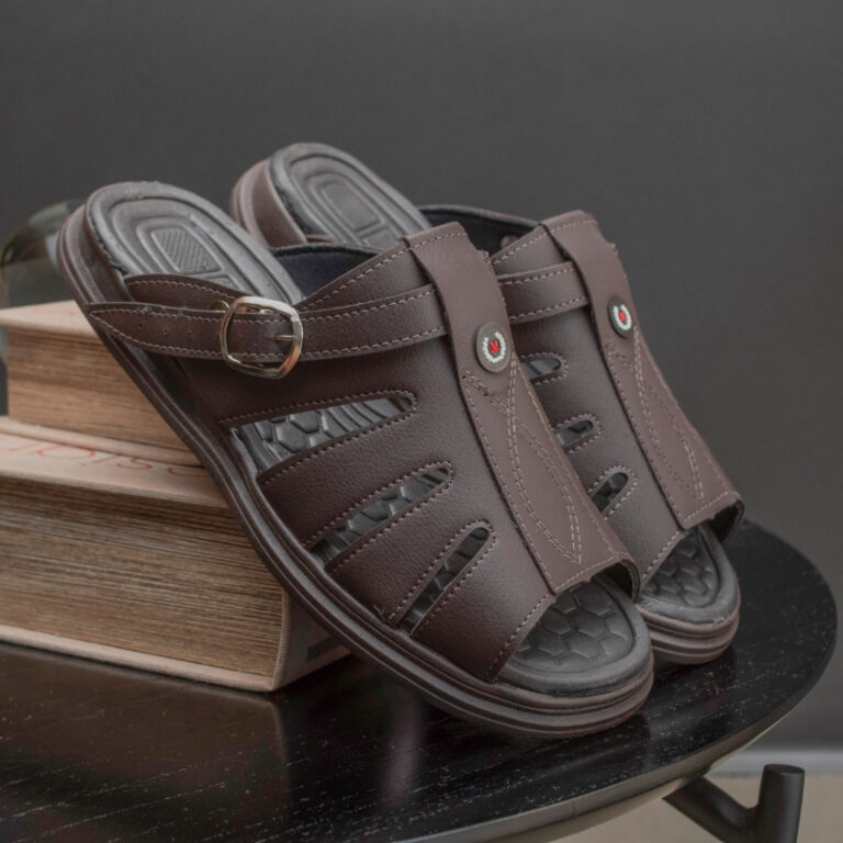 Sandalia ortopedica Masculina de Couro Fechada de 