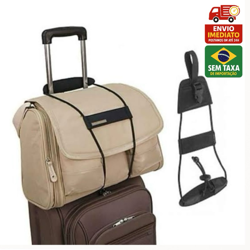 Cinta Ajustável Bagagem Alça Elástica Mala Viagem Bag Bungee Comissário Tripulante Prendedor De Mala
