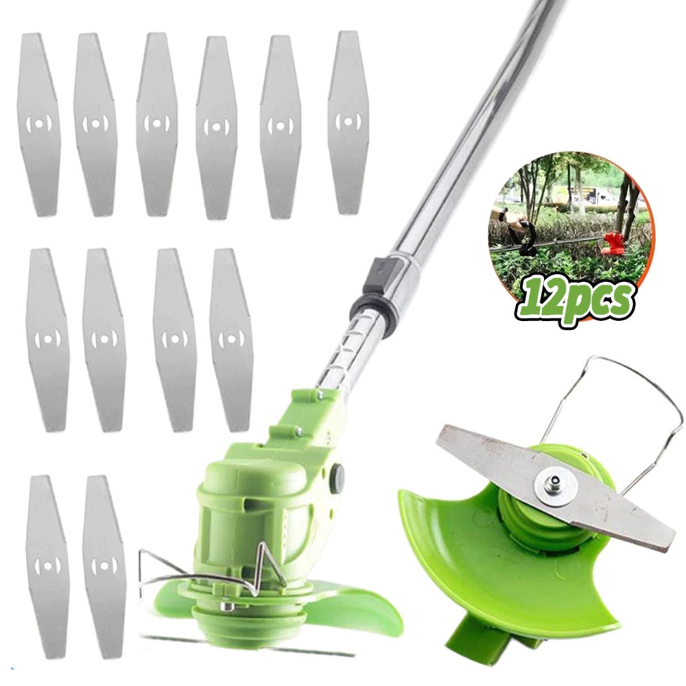 Kit 12 Peças De Lâminas Para Cortador De Grama Lâminas Para Aparador De Grama Acessórios Para Capina