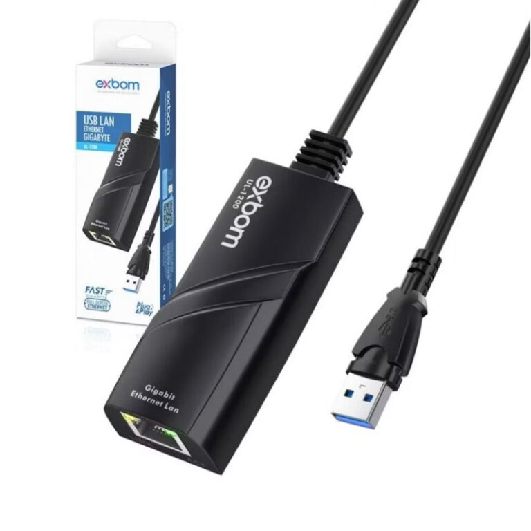 Adaptador de Rede USB 3.0 para RJ45 Gigabit Exbom 
