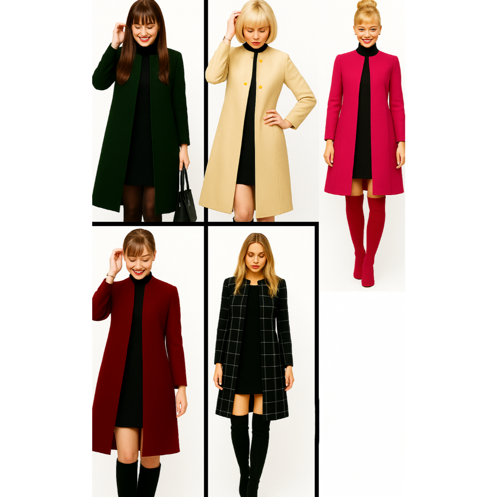 Casaco Sobretudo Feminino Aberto Estilo Chic Não Amassa BLASER FEMININO PLUS SIZE ROUPAS DE INVERNO