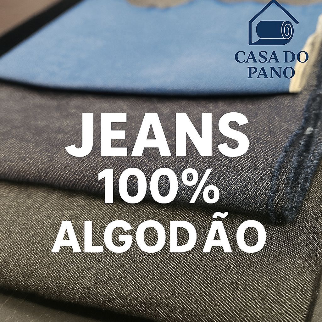 TECIDO JEANS 100% ALGODÃO –  POR METRO (1,00m x 1,75m) – RESISTENTE E DE QUALIDADE