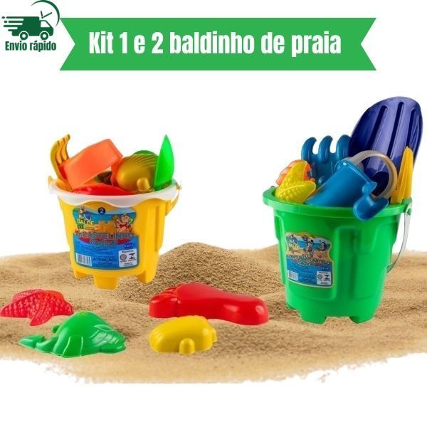 Baldinho De Praia Infantil Kit Brinquedo Pazinha F