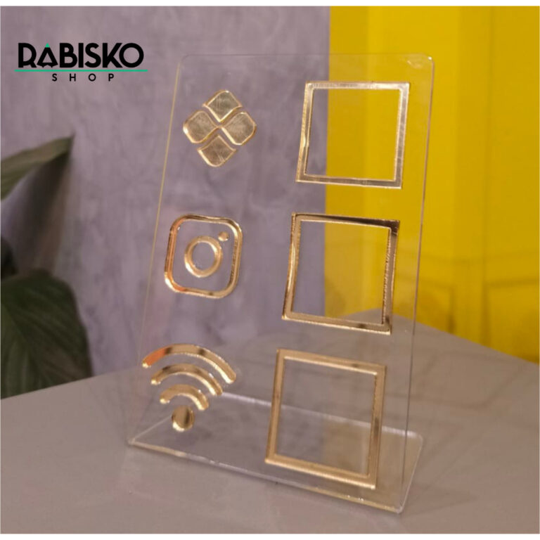 Placa 3 em 1  Pix + Instagram + Wi-Fi em Acrílico