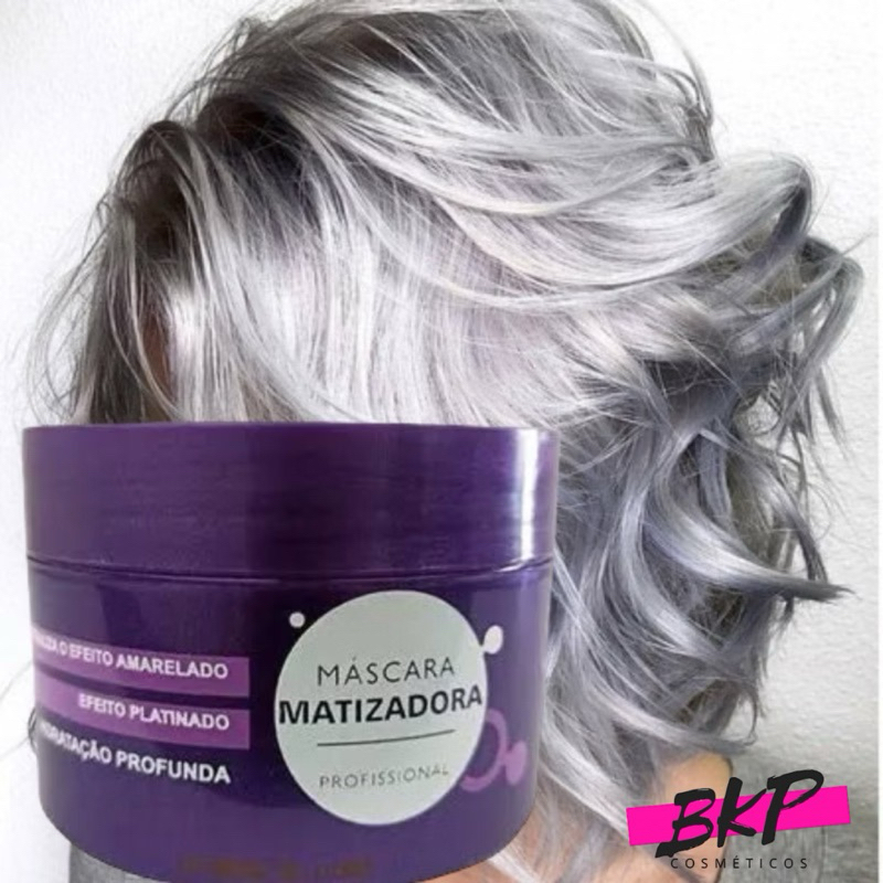 Máscara Matizadora Violeta Efeito Platinado Matizante Professionale Effetto Platino 250g/Máscara Des