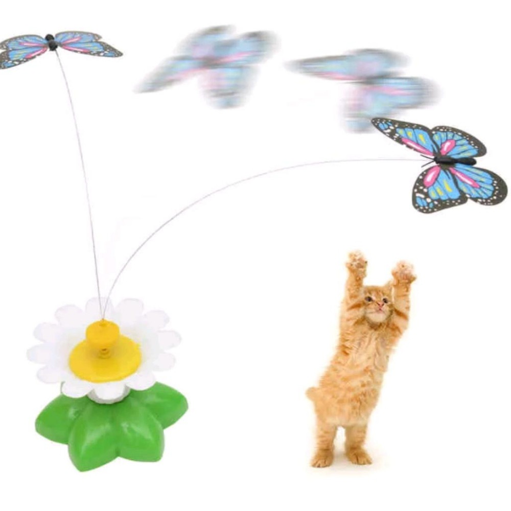 Brinquedo Rotativa Elétrica Borboleta Voadora Para Pet Gato – Envio Imediato