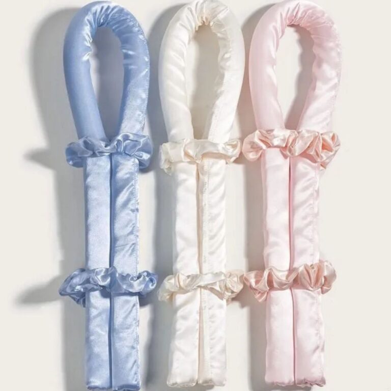 Modelador de Cachos em Cetim 2 Scrunchies Heatless