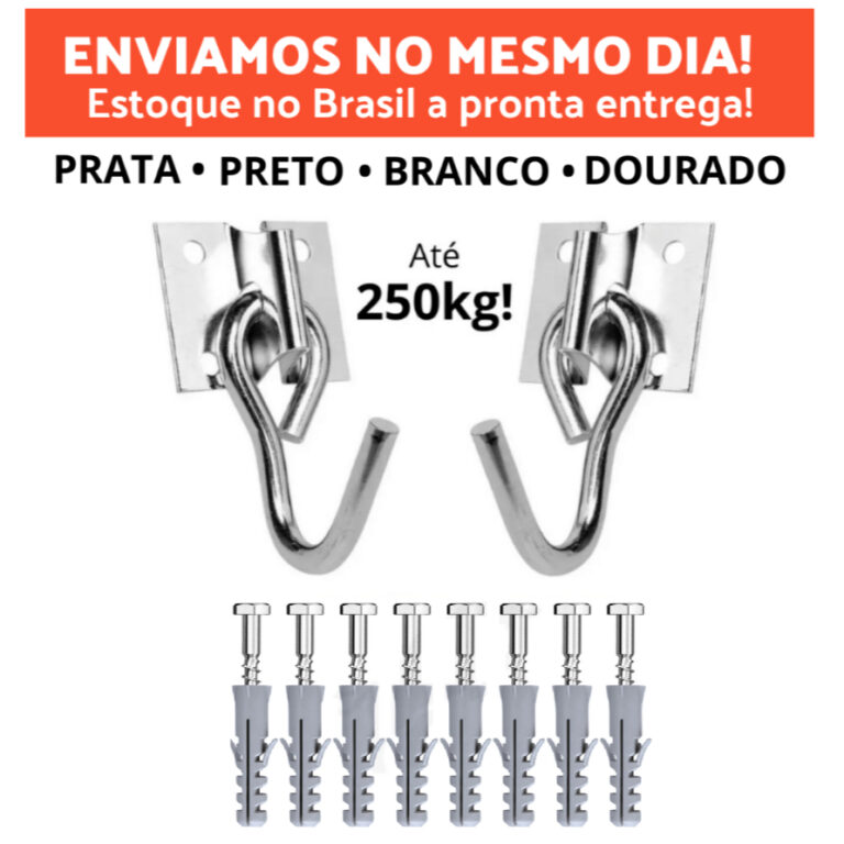 Kit Par de Gancho De Rede De Balanço até 250kg A