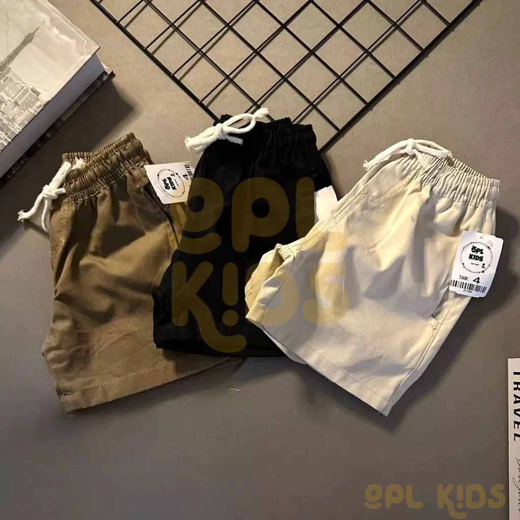 Short Infantil Mauricinho Sarja Menino Qualidade Premium