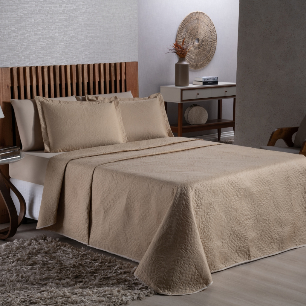 Colcha Cobre Leito Cama Solteiro Casal Queen Cores Lisas – Avulso