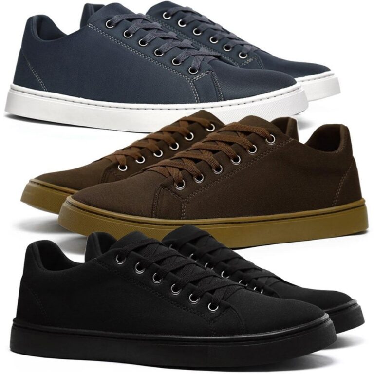 Kit 3 Tênis Sapatenis Casual Masculino Confortáv