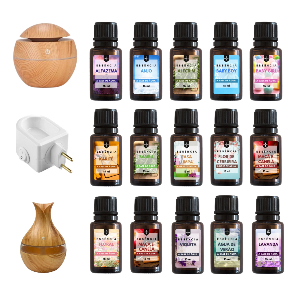 Essências Para Difusor Elétrico e Umidificador 15ml a Base de Água | Aromania