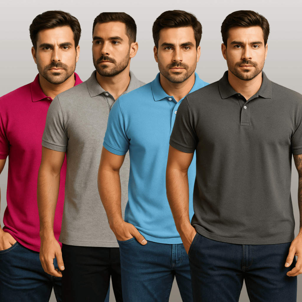 Kit 4 Camisa Gola Polo Masculina Piquet Algodão Premium