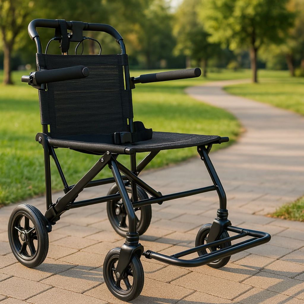 Cadeira De Rodas Leve Compacta De Transporte Idoso Dobrável