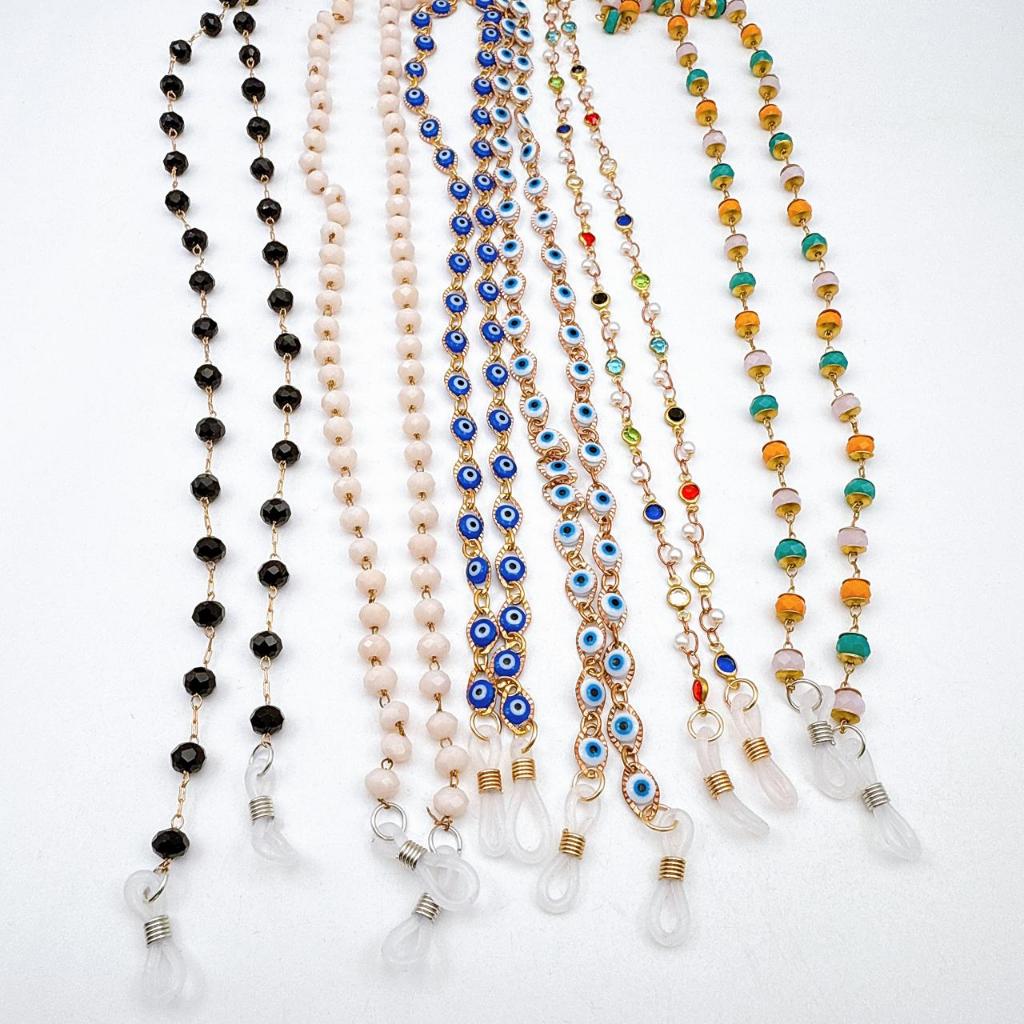 Cordão de óculos delicado Colorido corrente de segurança fashion/Novo
