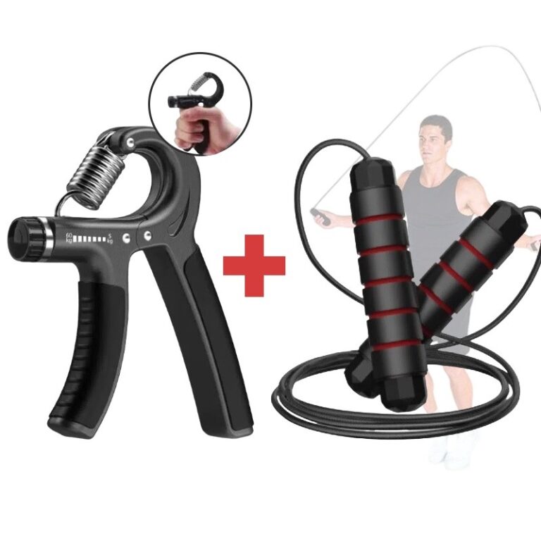 Kit Aderência de Mão Hand Grip Flexor +Corda de 