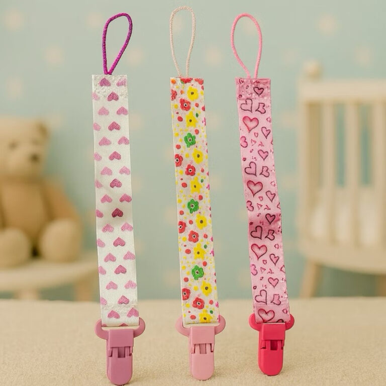 Kit 3 Prendedor de Chupeta Bico para MeninA com Pr
