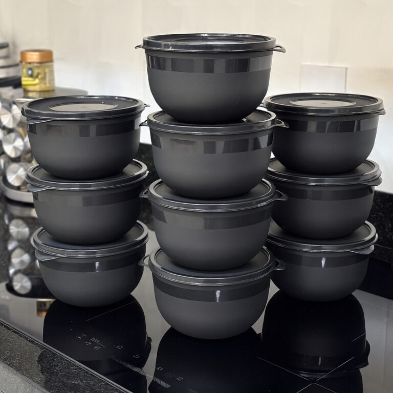 Kit 10 Potes Bowl 1300ml Plástico com Tampa  Marm