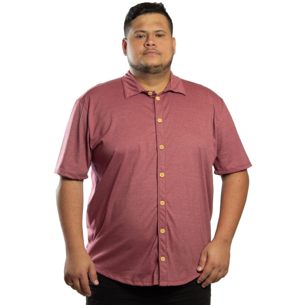 Camisa Masculina Plus Size Manga Curta Confortavel E Fresca