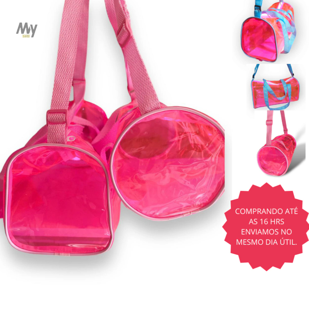 Mala Maleta BolsaTransparente Cristal Natação/Praia/Treino/academia