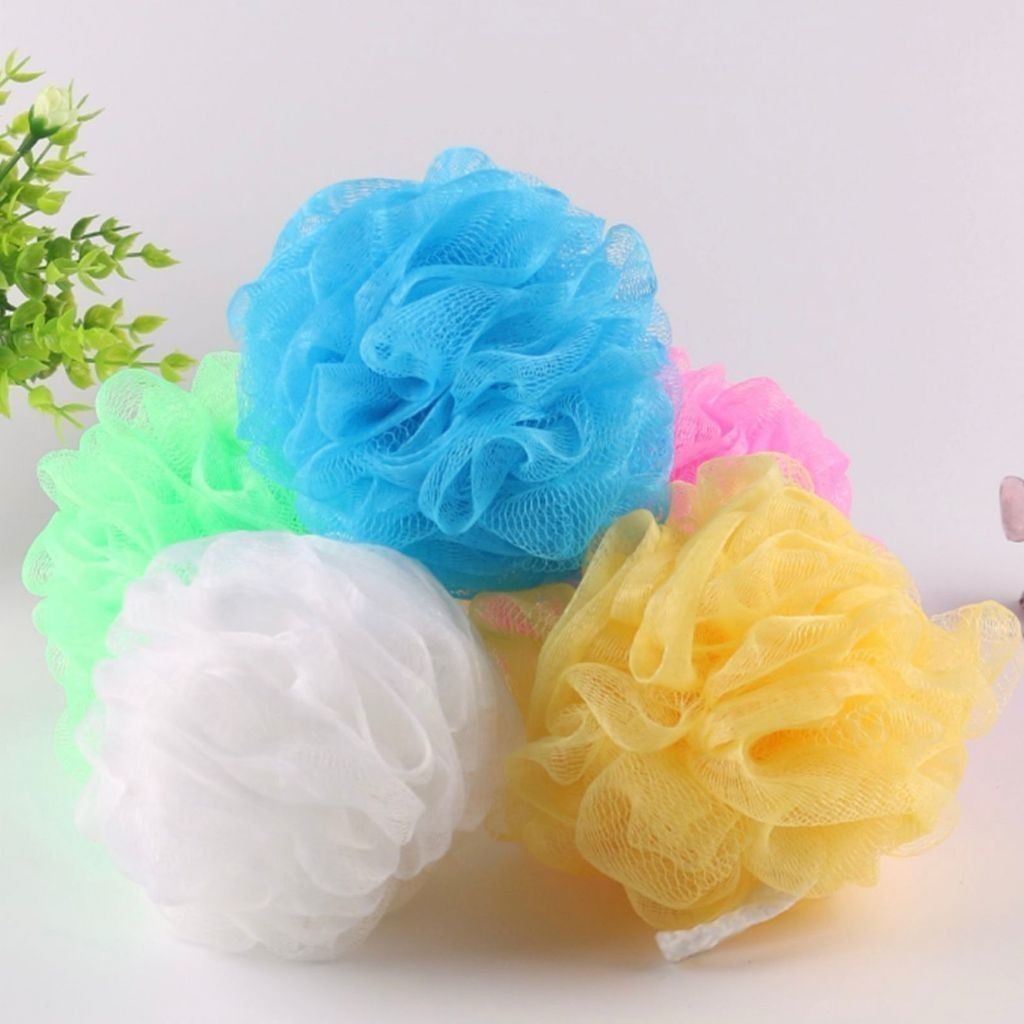 Kit 6 Esponja Bucha de Nylon Para Banho com Cordinha