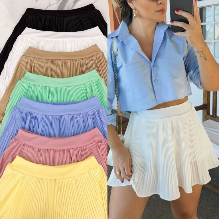 SHORT E SAIA MODA BLOGUEIRA NOVA TENDÊNCIA VERÃO